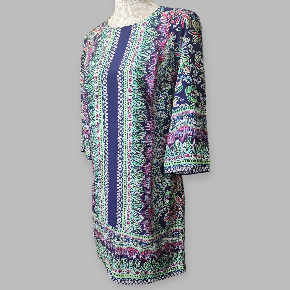 Lilly Pulitzer Multicolored 100% Silk Rylee Shift Dress Size 2